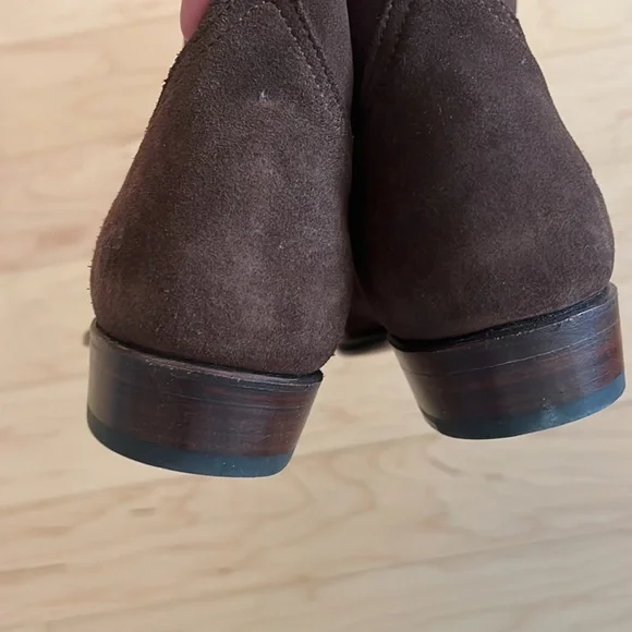 Frye suede tall riding boots stylish and never used y2k boots run 7in width. - Picture 9 of 13